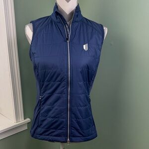 Zero Restriction Navy Quilted Vest small